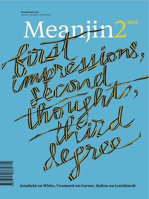 cover image of Meanjin, Volume 71, No. 2